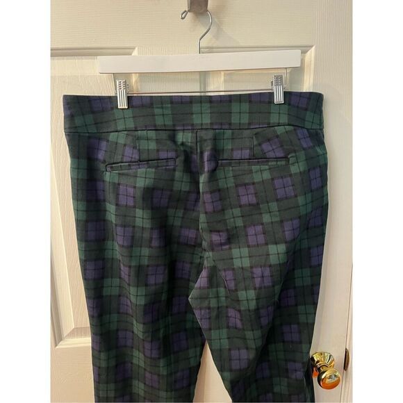 Croft & Barrow Blue & Green Plaid Stretch Pull On Pants sz 18 EUC Holiday - Picture 4 of 8